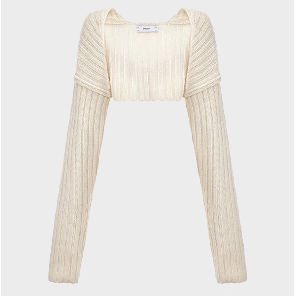 Simonett Cropped Sweater Sleeve Cardigan